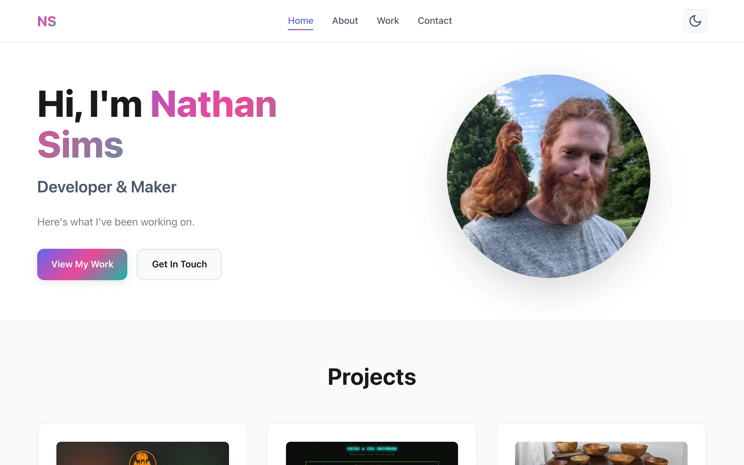 Nathan Sims Portfolio Website